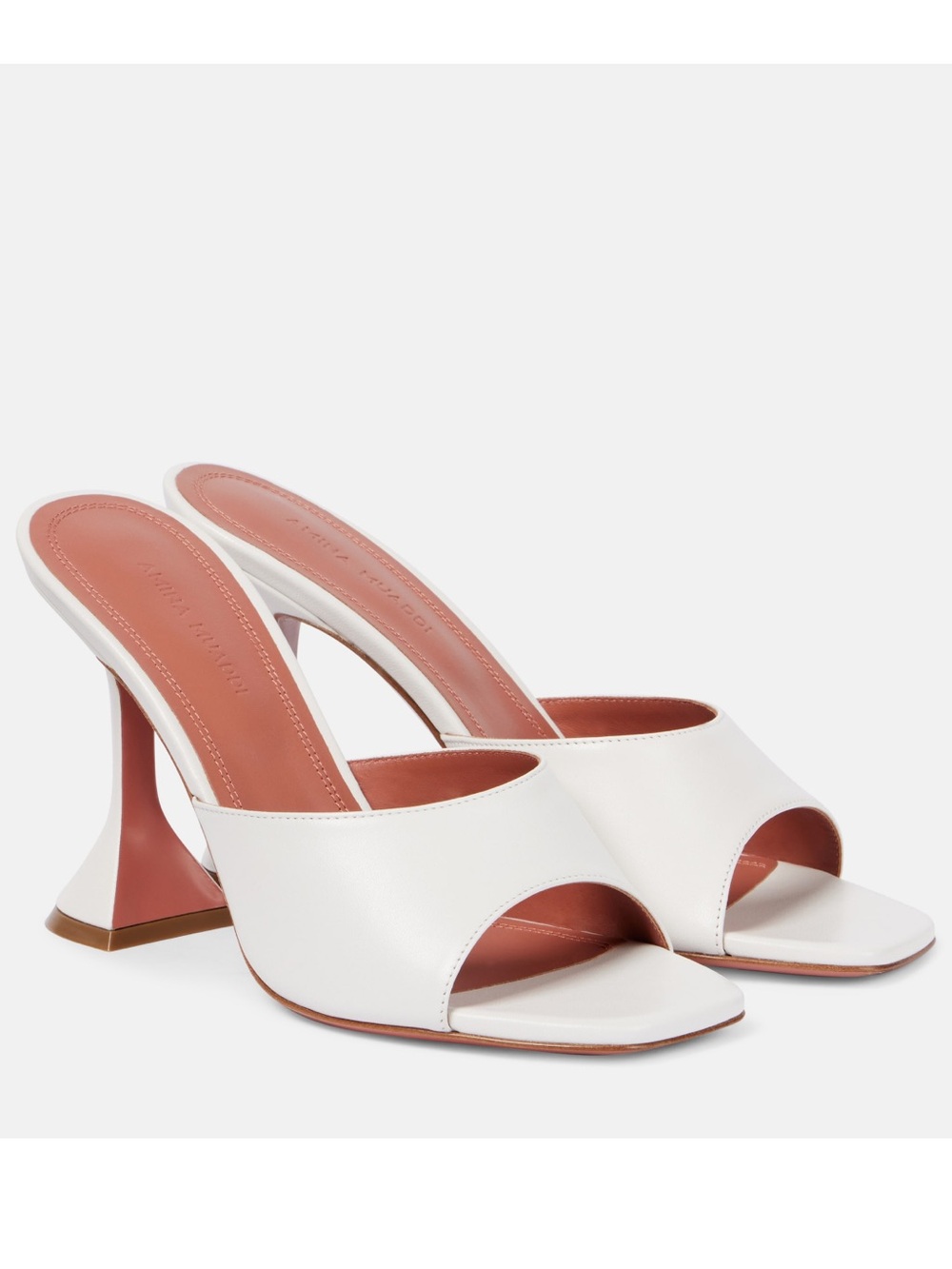 AMINA MUADDI Lupita leather sandals White